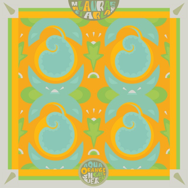 Aqua Orange Silver Green