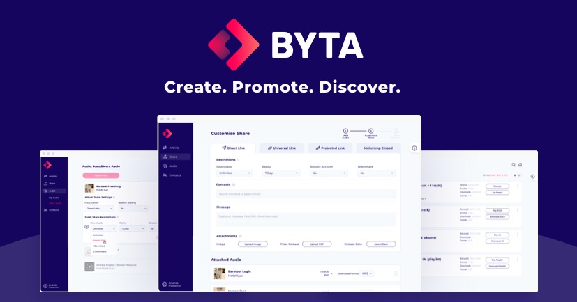 graphic of byta's user interface